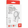 Външна батерия Verbatim Charge 'n' Go 2C Power Bank Magnetic Wireless 5000mAh with 2 USB-C Cables & Stand Silver
