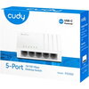 Комутатор Cudy FS105D 5-Port 10/100 Mbps Desktop Switch, 5 10/100M RJ45 Ports, Desktop Plastic Case