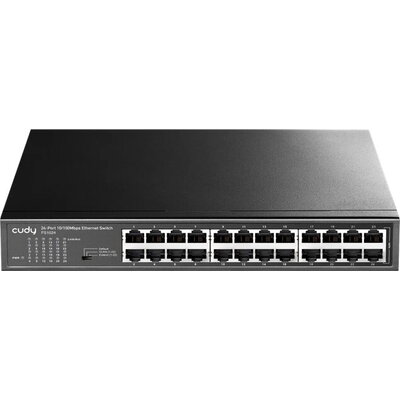 Комутатор Cudy FS1024 24-Port 10/100 Mbps Metal Switch, 24 10/100 Mbps RJ45 Ports, Rack-mountable Steel Case Комутатор Cudy FS1024 24-Port 10/100 Mbps Metal Switch, 24 10/100 Mbps RJ45 Ports, Rack-mountable Steel Case