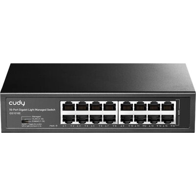Комутатор Cudy GS1016E 16-Port Gigabit Light Managed Switch, 16 Gigabit RJ45 Ports, Rack-mountable Steel Case Комутатор Cudy GS1016E 16-Port Gigabit Light Managed Switch, 16 Gigabit RJ45 Ports, Rack-mountable Steel Case