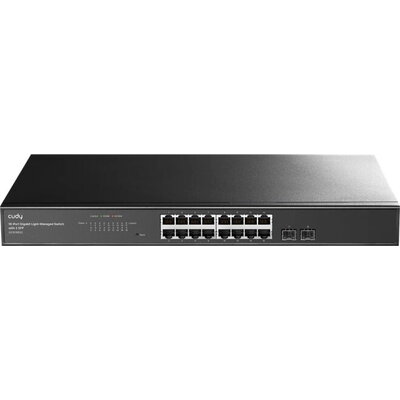 Комутатор Cudy GS1016ES2 16-Port Gigabit Light Managed Switch with 2 SFP, 19 inch, 16 Gigabit RJ45 Ports + 2 SFP Slots, Rack-mou Комутатор Cudy GS1016ES2 16-Port Gigabit Light Managed Switch with 2 SFP, 19 inch, 16 Gigabit RJ45 Ports + 2 SFP Slots, Rack-mou