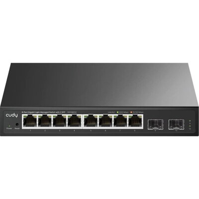 Комутатор Cudy GS108ES2 8-Port Gigabit Easy-Managed Switch 10/100/1000M RJ45 Ports 2 Gigabit SFP ports Desktop Metal Case Local 