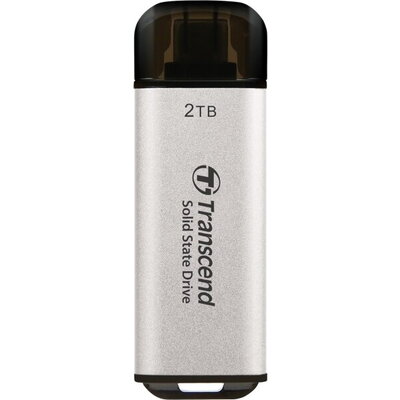 Transcend 2TB, USB External SSD, ESD300S, USB 10Gbps, Type C, Silver