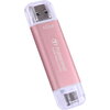 Transcend 512GB, USB External SSD, ESD310P, USB 10Gbps, Type C/ A, Pink