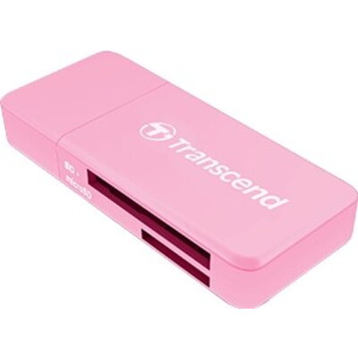 Четец за карти Transcend SD/microSD Card Reader, USB 3.0/3.1 Gen 1, Pink