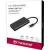 USB хъб Transcend 3-Port Hub,1-Port PD,SD/MicroSD Reader, USB 3.1 Gen 2,Type C