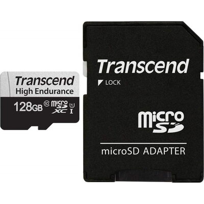 Памет Transcend 128GB microSD w/ adapter U1, High Endurance