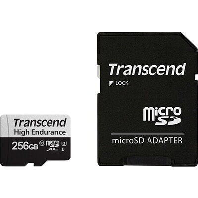 Памет Transcend 256GB micro SD w/ adapter U3, High Endurance