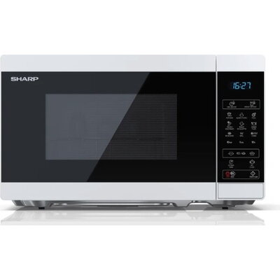 Микровълнова печка Sharp YC-MG02E-W, Fully Digital, Built-in microwave grill, Grill Power: 1000W, Cavity Material -steel, 20l, 8