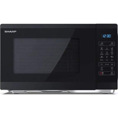 Микровълнова печка Sharp YC-MG252AE-B, Fully Digital, Built-in microwave grill, Grill Power: 1000W, steel/painted grey, 25l, 900