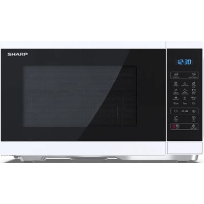 Микровълнова печка Sharp YC-MG252AE-W, Fully Digital, Built-in microwave grill, Grill Power: 1000W, Plastic and Glass/Painted, 2