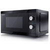 Микровълнова печка Sharp YC-MS01E-B, Manual control, Cavity Material -steel, 20l, 800 W, Defrost, Silver/Black door, Cabinet Col