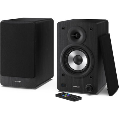 Аудио система Sharp Audio Systems CP-SS30(BK), Hifi Systems BOOKSHELF SPEAKERS 60W (2 x 30W) RMS 2, Bluetooth v5.0, USB playback