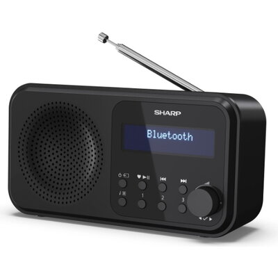 Радио Sharp Radios DR-P420(BK), PORTABLE DIGITAL RADIO, Bluetooth 5.0, 20 DAB+/DAB/FM, Auto time/date, LCD Display, Dual alarm,M