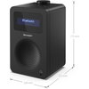Радио Sharp Radios DR-430(BK), DIGITAL RADIO, Bluetooth 5.0, 5W, 20 DAB+/DAB/FM, Auto time/date, LCD Display, Dual alarm, 3.5mm 