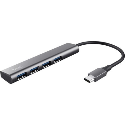 USB хъб TRUST Halyx 4-PORT USB-C HUB