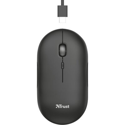 Мишка TRUST Puck Wireless & BT Rechargeable Mouse Black