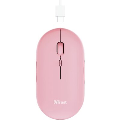 Мишка TRUST Puck Wireless & BT Rechargeable Mouse Pink