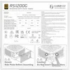 Захранващ блок Lian Li RS 1200W 80+ Gold PCIe 5.1, ATX 3.1, RS Hub - Бял
