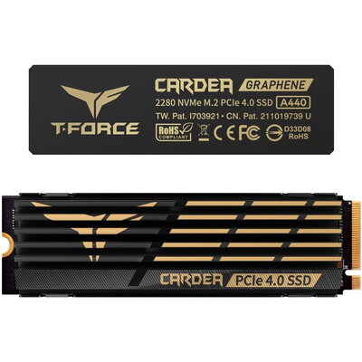 SSD Team Group T-Force Cardea A440, M.2 2280 1TB PCI-e 4.0 с Охладител