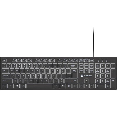 Клавиатура Natec Keyboard Herring Glow US, White Backlight