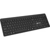 Клавиатура Natec Wireless Keyboard Tang US, BT+2.4GHz, Silent, Slim, Black