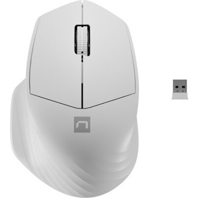 Мишка Natec Mouse Siskin Wireless 1600DPI 2.4GHz + Bluetooth 5.0 Optical White