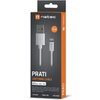 Кабел Natec Lightning(M) -> USB-A(M) cable 2m MFI Prati White