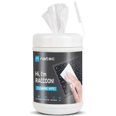 Natec Cleaning Wipes Raccoon 10x10 cm 100-Pack