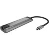 Докинг станция Natec Fowler Go Multiport Adapter 5 in 1, 2xUSB 3.0 HUB, HDMI 4K, USB-C PD, RJ45