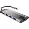 Докинг станция Natec Fowler Plus Multiport Adapter 8 in 1, USB 3.0 HUB, HDMI 4K, USB-C PD, RJ45, SD, Micro