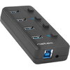 USB хъб Natec USB 3.0 Hub Mantis 2 4-Port On/Off With AC Adapter