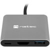 Докинг станция Natec USB-C Multiport Adapter 3 in 1 Fowler MINI USB 3.0, HDMI 4K, USB-C PD