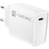 Адаптер Natec USB Charger Ribera 1X USB-C 20W, White