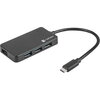 USB хъб Natec usb 3.0 hub silkworm 4-ports black usb-c