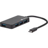 USB хъб Natec usb 3.0 hub silkworm 4-ports black usb-c