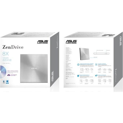 Външно USB DVD записващо устройство ASUS ZenDrive U7M Ultra-slim, USB 2.0, сив