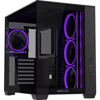Кутия ASUS A32 PLUS Tempered Glass + 4 ARGB Вентилатора - Black