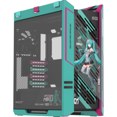 Кутия ASUS ROG Strix Helios II Hatsune Miku Edition E-ATX Mid-Tower