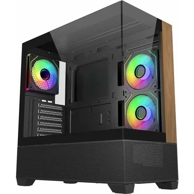 Кутия CoolerMaster Elite 690 Wood - Черна