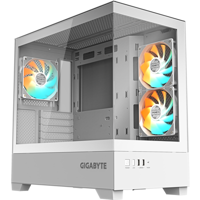 Кутия GIGABYTE C201 PANORAMIC ICE, 3 ARGB Вентилатора