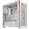 Кутия Corsair iCUE 4000D RGB Airflow Mid Tower, Tempered Glass, Бяло