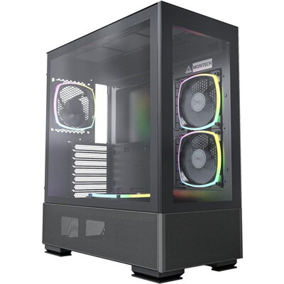 Кутия MONTECH SKY TWO ARGB, TG, Mid-Tower Черна