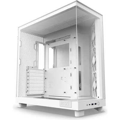 Кутия NZXT H6 Flow Matte White - Middle Tower