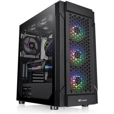 Кутия Thermaltake Versa T27 TG ARGB, Tempered Glass, Mid-Tower, Black