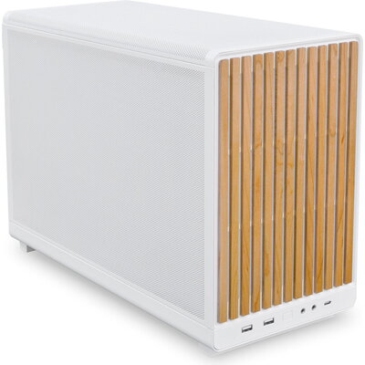 Кутия Lian Li DAN A3-mATX Wood Edition White - Micro Tower
