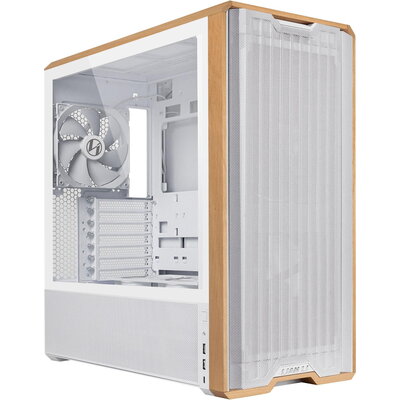 Кутия Lian-Li LANCOOL 217 Mid-Tower, Tempered Glass, Wood-White