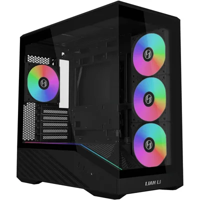 Кутия Lian Li Vector V100 MINI ARGB Mid-Tower, Tempered Glass - Black