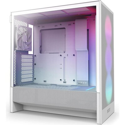 Кутия NZXT H5 Flow RGB 2024 White, Mid-Tower