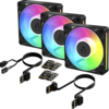 Комплект вентилатори ARCTIC BioniX P12 A-RGB PWM 120mm Daisy Chain - Черен